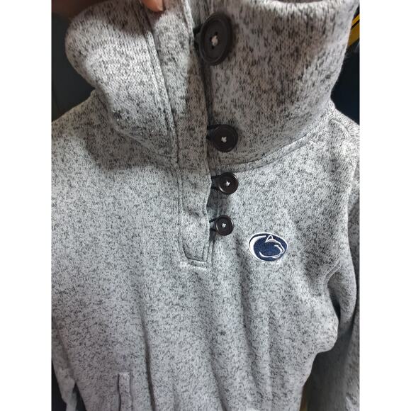 Champion Elite Men Penn State Fleece Quarter‎ Snap Up Pullover Sweatshirt Size M - Picture 6 of 8